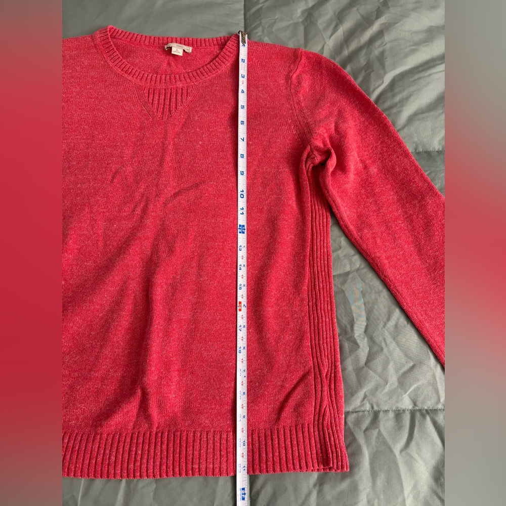 Gap Women's Coral Pink HeatherCotton Sweater - Picture 7 of 7